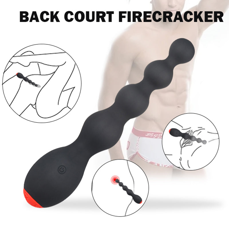 Powerful Multi-Frequency Vibrating Anal Plug – Prostate Massager with Posterior Pull Beads for G-Spot & Male Stimulation