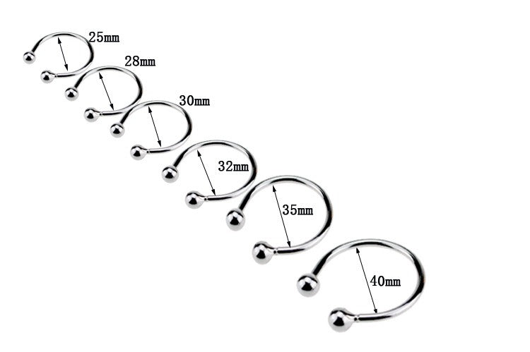 SM Metal Penis Ring – Double Bead Locking C-Ring for Maximum Pleasure | Thirty Shades of Play