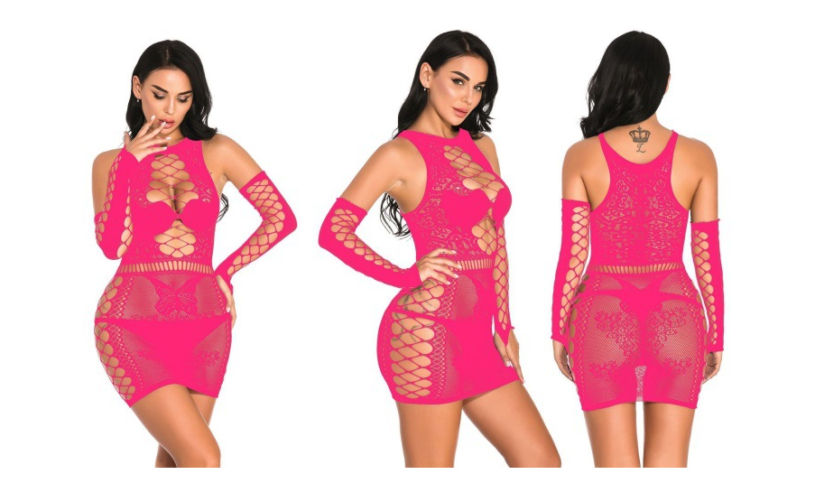 Sexy Black Lace Babydoll Lingerie – Erotic Sleepwear Nightdress for Women