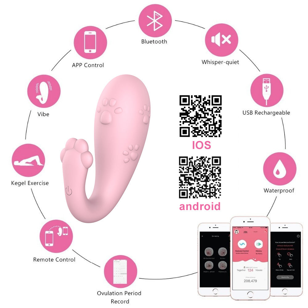 Monster Shape G-Spot Vibrator – 8 Speeds, App-Controlled Wireless Egg Dildo