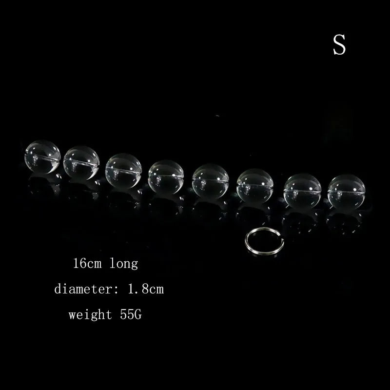 Glass Anal Beads & Vaginal Balls – Kegel & Masturbation Plug for Women | Crystal Anal Toy & Vagina Balls | Female Sex Products