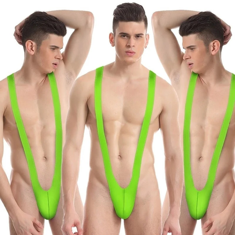 Men's Mankini Thong Bodysuit – Sexy Swimsuit & Costume Underwear for Bold Play