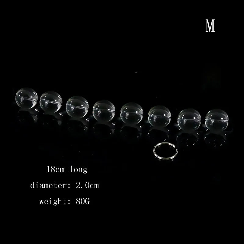 Glass Anal Beads & Vaginal Balls – Kegel & Masturbation Plug for Women | Crystal Anal Toy & Vagina Balls | Female Sex Products