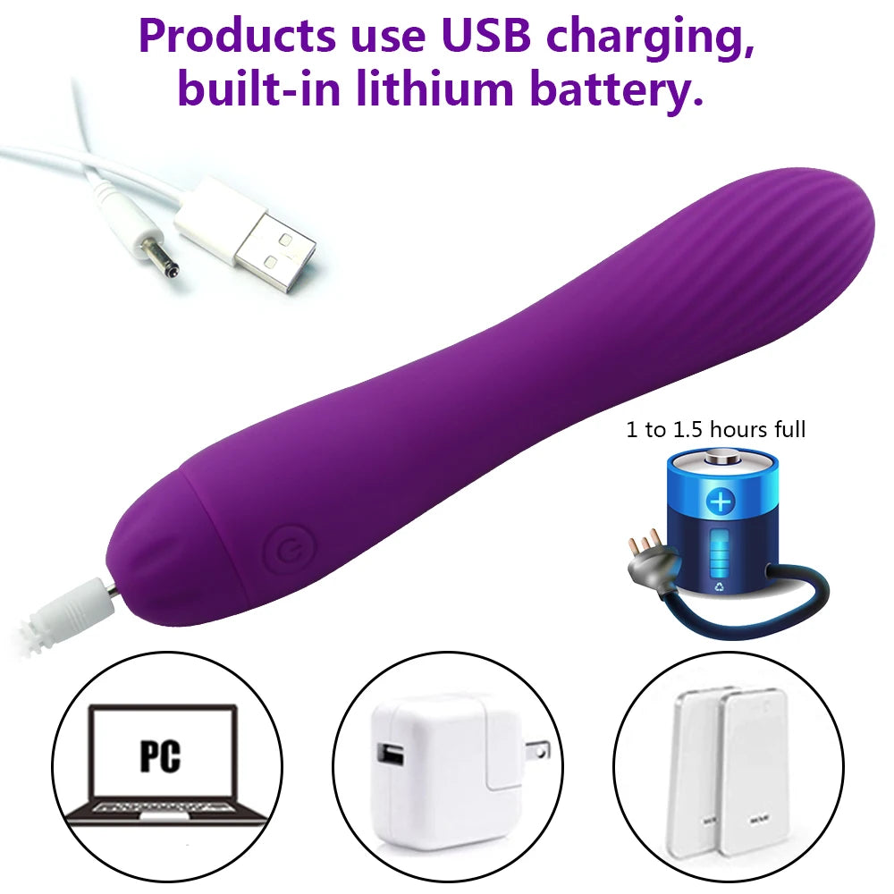 Vibrator for Vagina Stimulation – Silicone Rechargeable G-Spot Dildo Vibrator with 7 Vibration Patterns | Sex Toy for Women