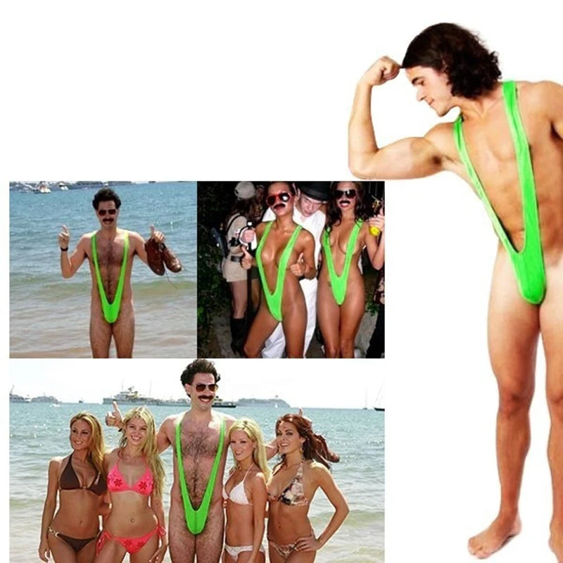 Men's Mankini Thong Bodysuit – Sexy Swimsuit & Costume Underwear for Bold Play