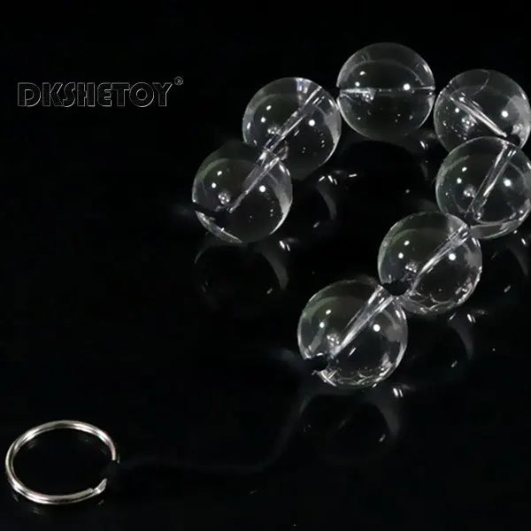 Glass Anal Beads & Vaginal Kegel Balls – Dual-Use Anal Plug & Pelvic Floor Trainer | Elegant Crystal Sex Toy for Women