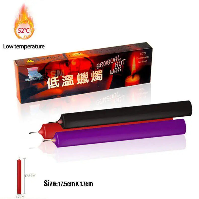 3pcs Low Temperature BDSM Drip Candles – Erotic Wax Play Set for Couples