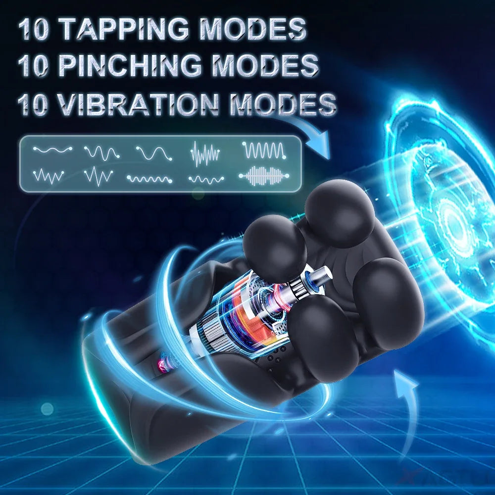 Vibrator for Men: Tapping Flapping Glans Massager – Penis Delay Trainer & Automatic Male Masturbator