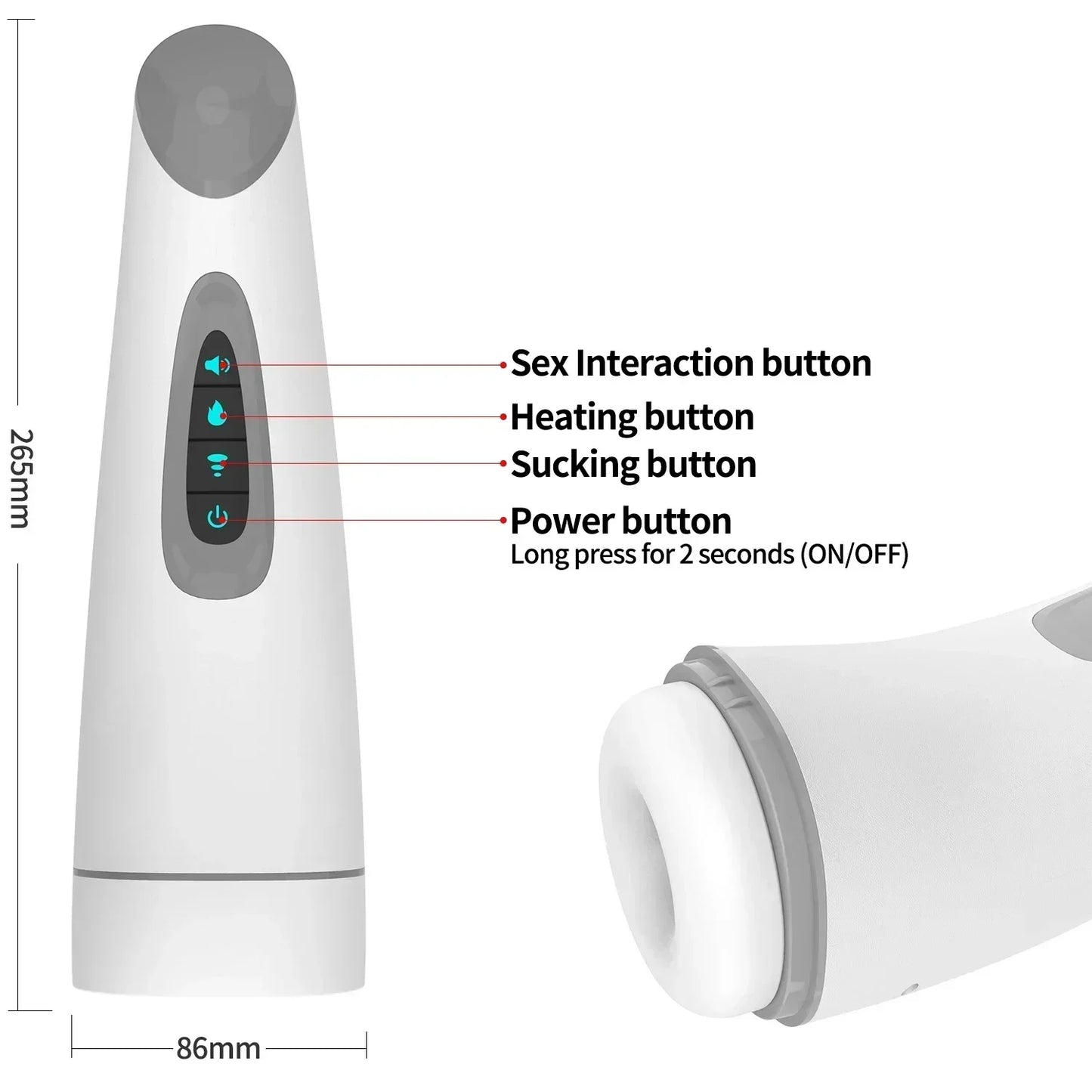 Real Automatic Sucking Male Masturbation Cup – Oral & Vagina Suction Vibrator for Ultimate Male Pleasure