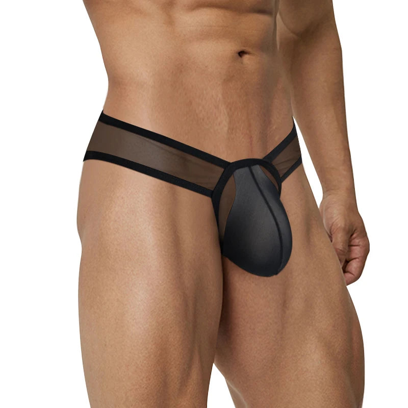 CMENIN Ultra-Thin Mesh Briefs – Men’s Sexy Transparent Bikini with Large Crotch Pouch