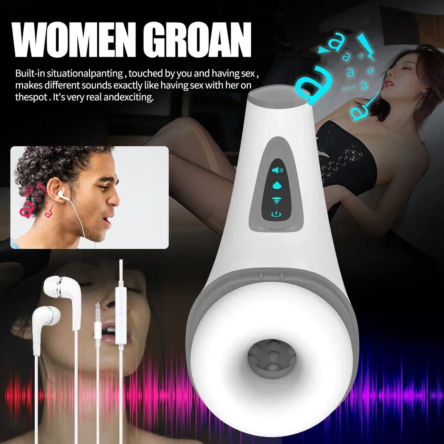 Real Automatic Sucking Male Masturbation Cup – Oral & Vagina Suction Vibrator for Ultimate Male Pleasure