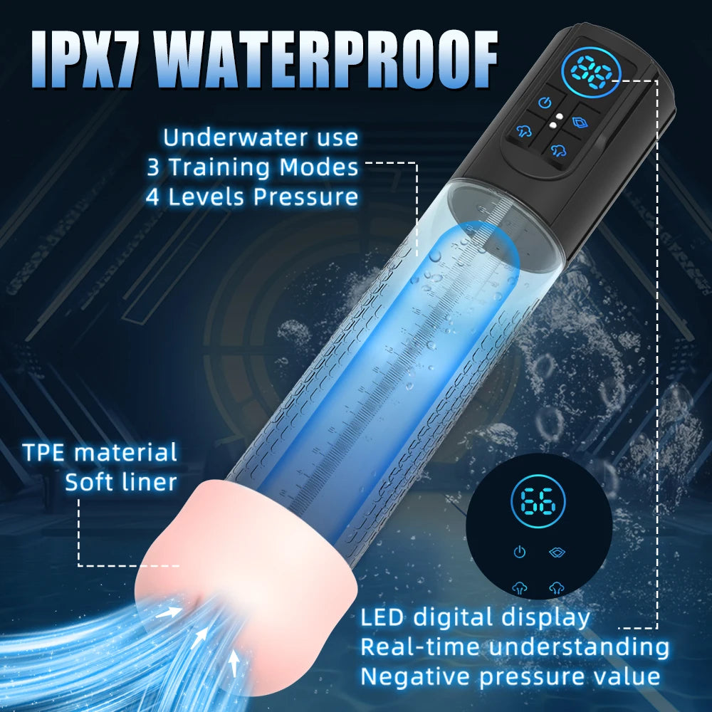 Waterproof Electric Penis Pump – Size & Performance Booster | Thirty Shades of Play