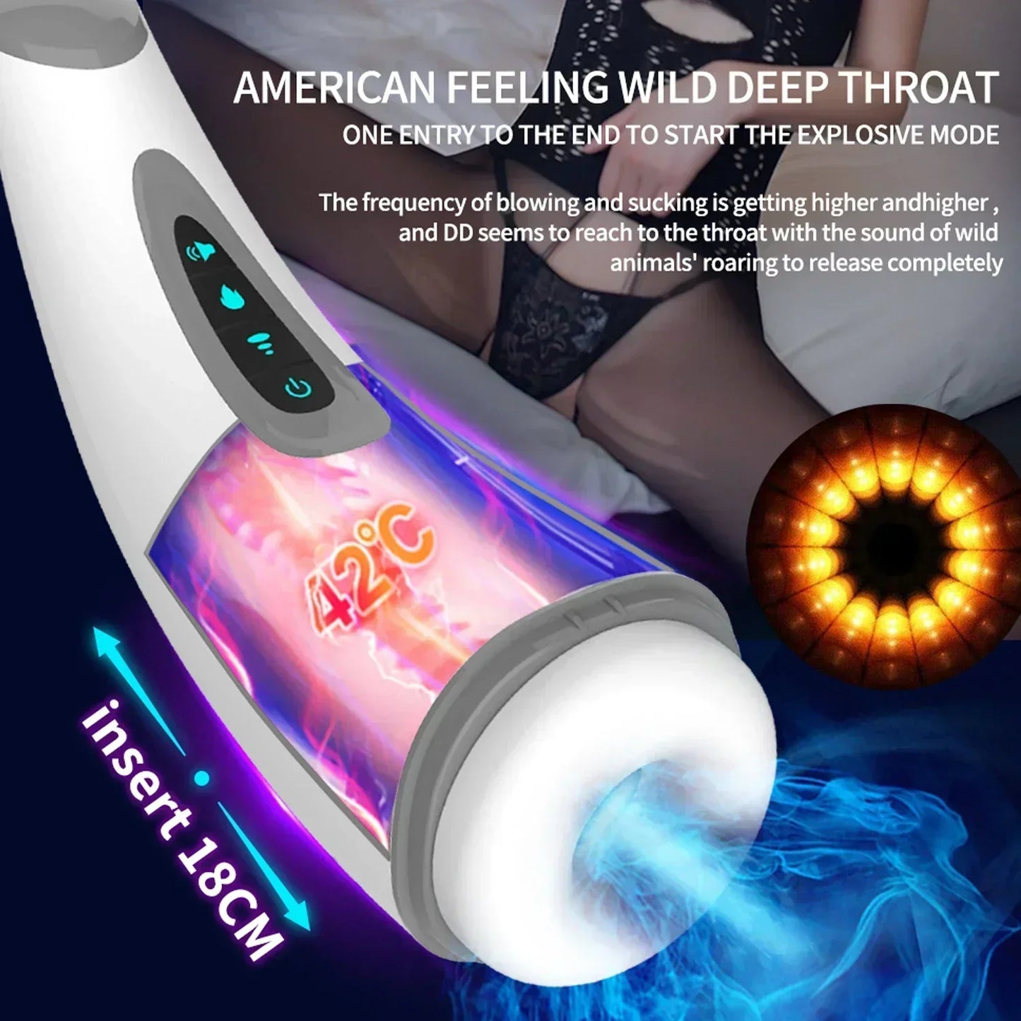 Real Automatic Sucking Male Masturbation Cup – Oral & Vagina Suction Vibrator for Ultimate Male Pleasure