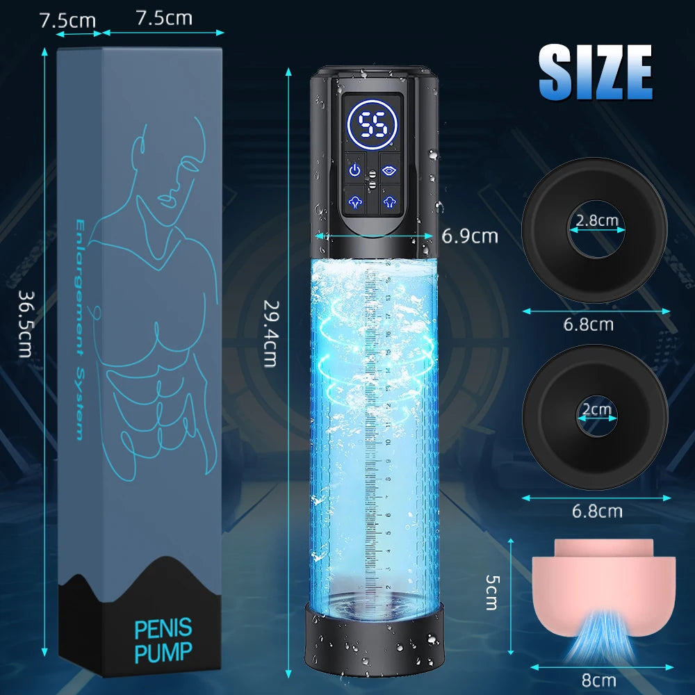 Waterproof Electric Penis Pump – Size & Performance Booster | Thirty Shades of Play