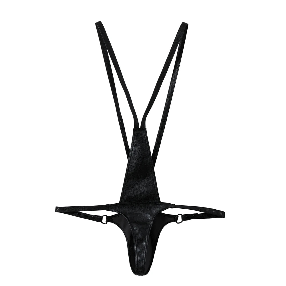Men’s Sexy Jockstrap Harness Bodysuit – Adjustable Size with Removable Codpiece & Big Bulge