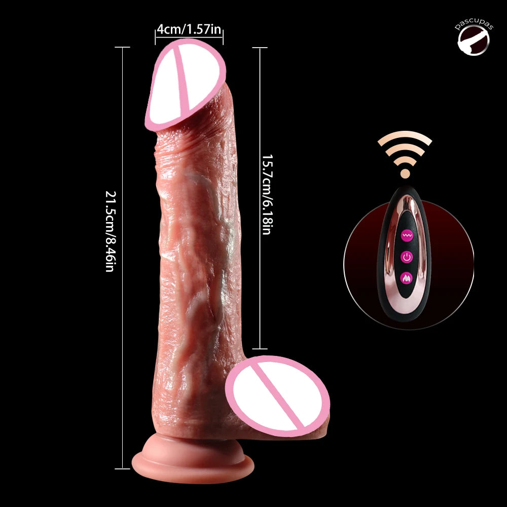 Realistic Telescopic Dildo Vibrator – Remote Control Big Vibes for Big Desires