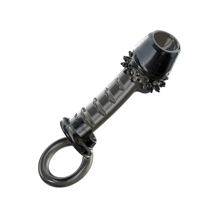Crystal Soft Silicone Penis Sleeve with Semen Lock & Delay Ring