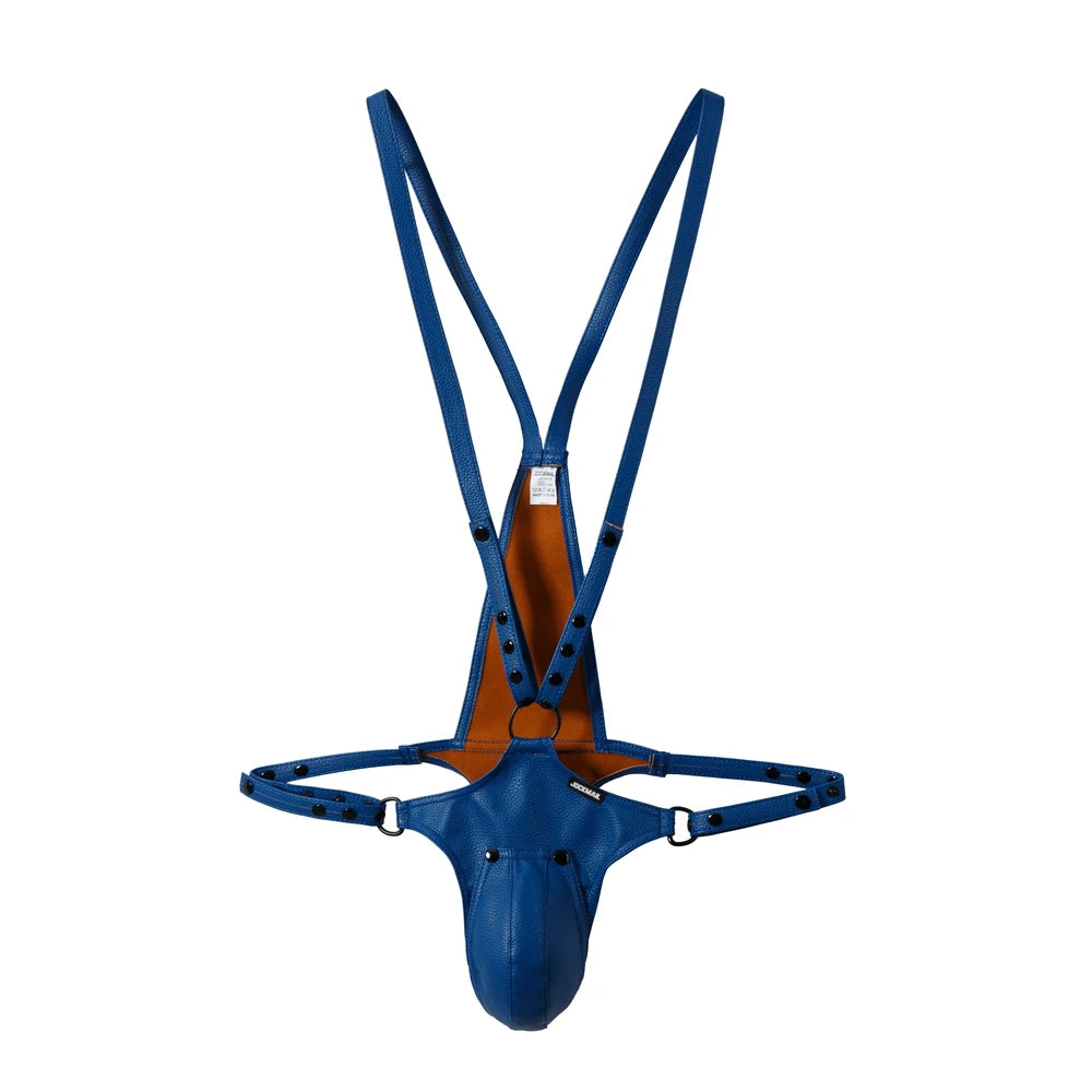 Men’s Sexy Jockstrap Harness Bodysuit – Adjustable Size with Removable Codpiece & Big Bulge