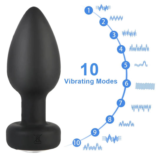 10-Speed Remote Control Anal Plug Vibrator – Prostate & G-Spot Pleasure for All