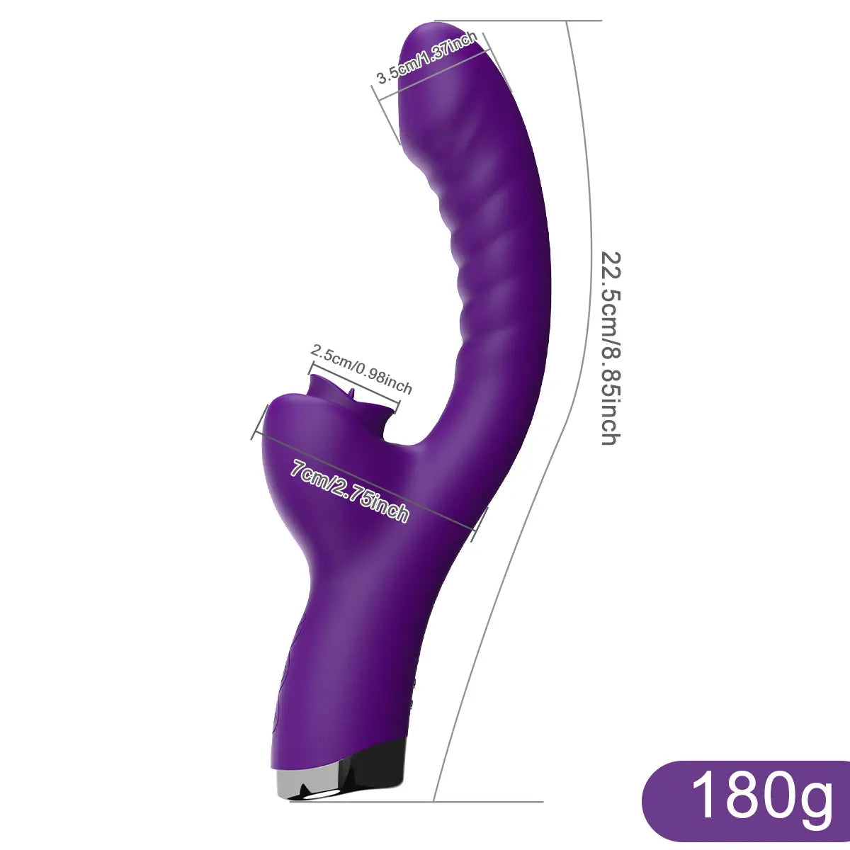 Tongue Licking Vibrator 2-in-1 – Clitoral Stimulator with 20 Speeds for Ultimate Pleasure