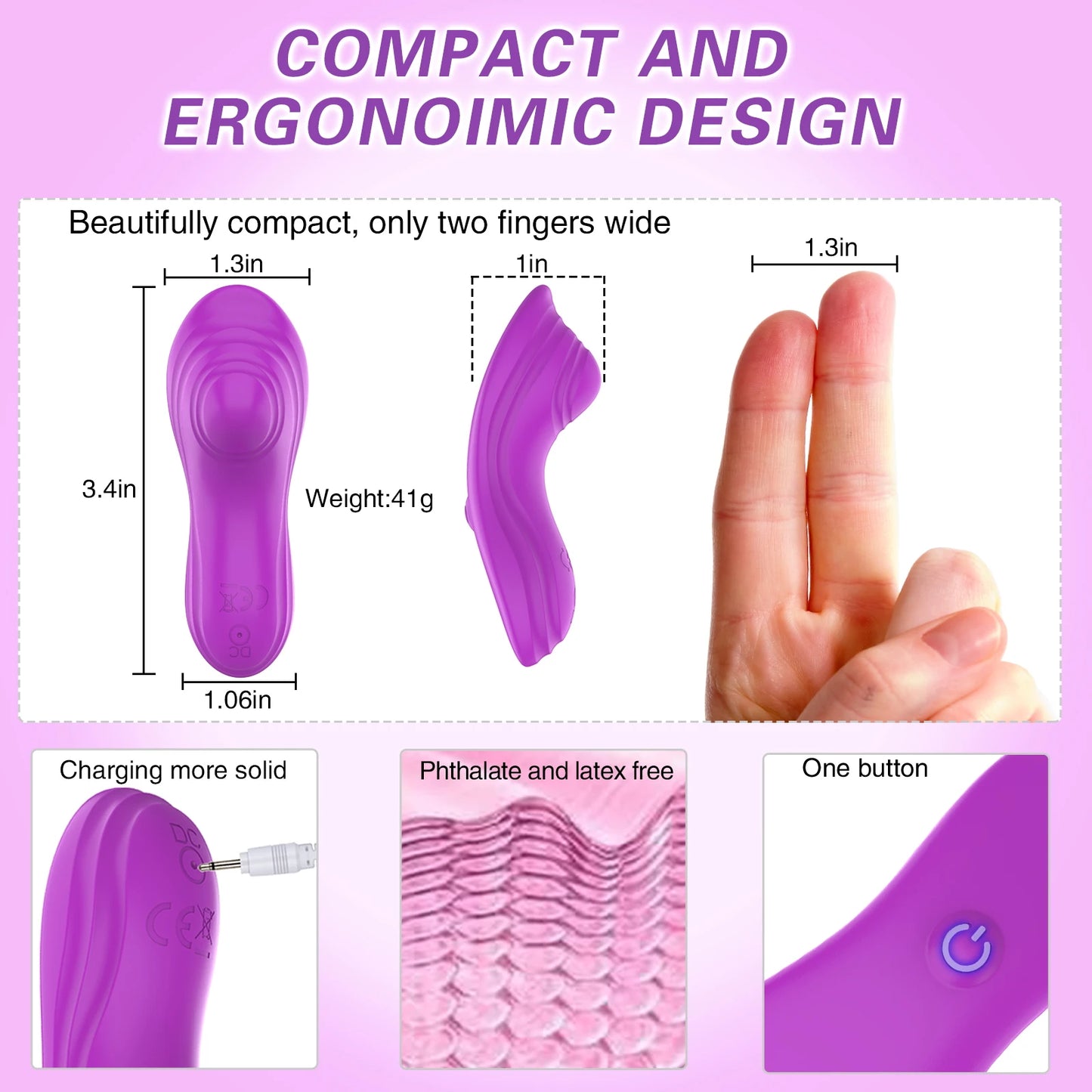 Wireless Bluetooth APP-Controlled Vibrator – Wearable Clitoral Stimulator for Women | Panties Vibrator & Massager