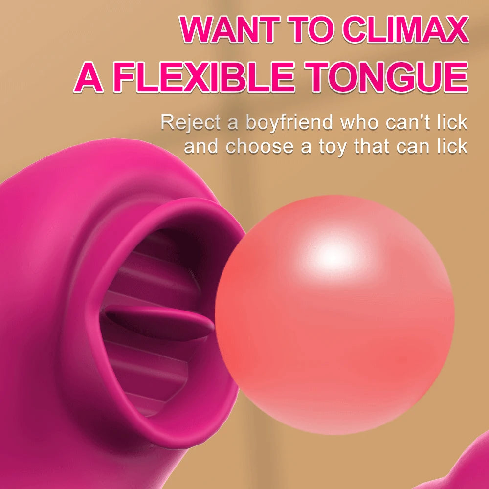 Tongue Licking Vibrator 2-in-1 – Clitoral Stimulator with 20 Speeds for Ultimate Pleasure