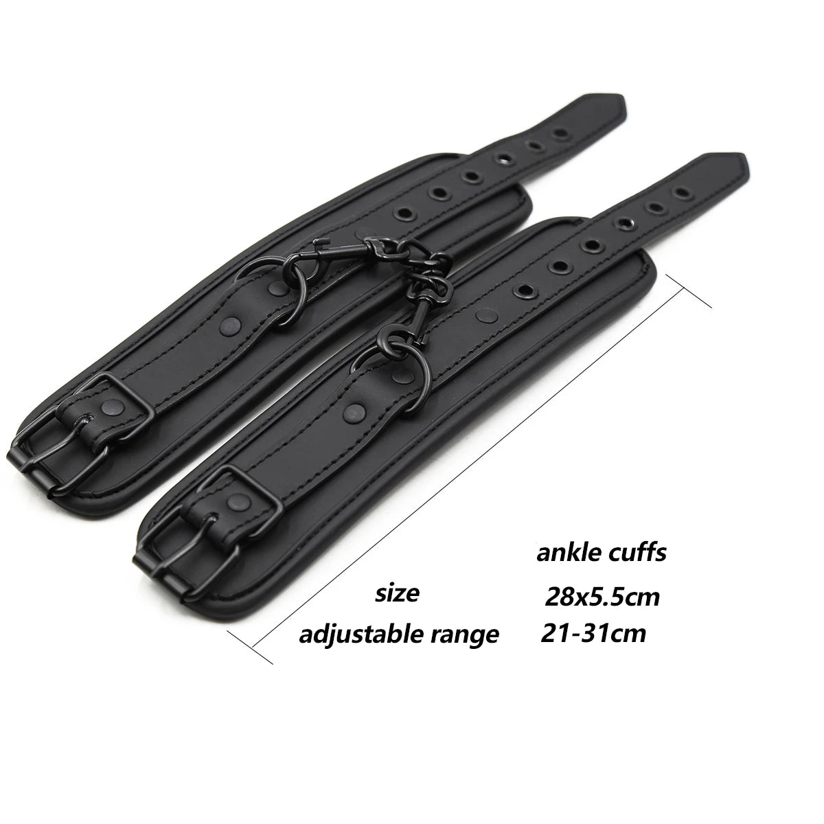 Thierry Adjustable Erotic PU Leather Handcuffs – Wrist & Ankle Cuffs Bondage Restraints | BDSM Sex Toys & Exotic Accessories