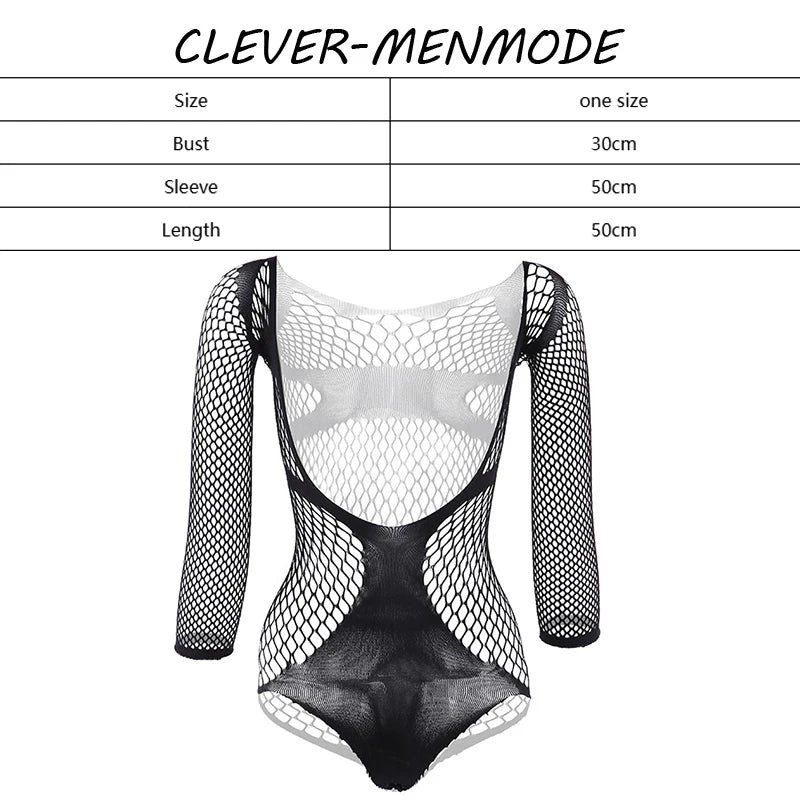 Sexy Lace See-Through Jumpsuit Bodysuit – Transparent Mesh Bondage Underwear & Erotic Adult Clothing