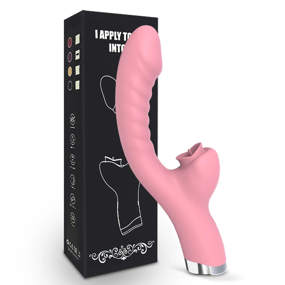 Tongue Licking Vibrator 2-in-1 – Clitoral Stimulator with 20 Speeds for Ultimate Pleasure