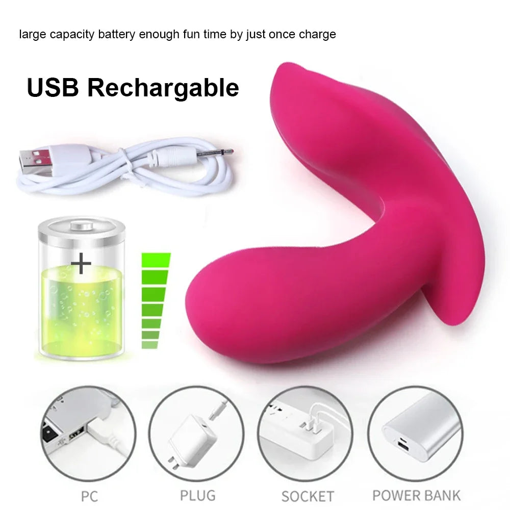 Remote Control Wearable Vibrator – G-Spot & Clitoral Stimulator for Hands-Free Pleasure