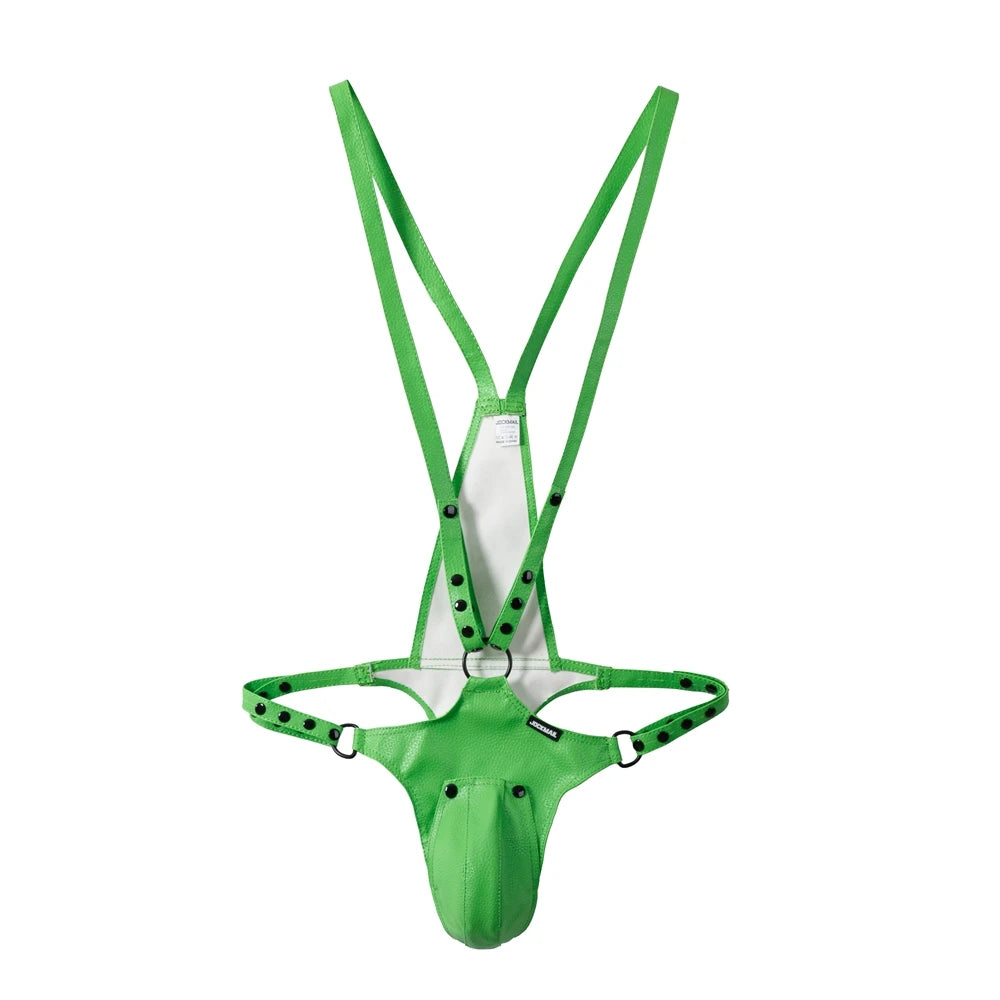 Men’s Sexy Jockstrap Harness Bodysuit – Adjustable Size with Removable Codpiece & Big Bulge