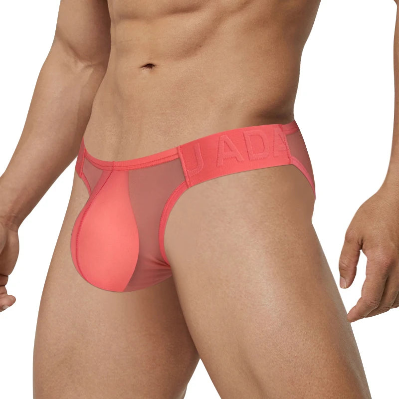 CMENIN Ultra-Thin Mesh Briefs – Men’s Sexy Transparent Bikini with Large Crotch Pouch