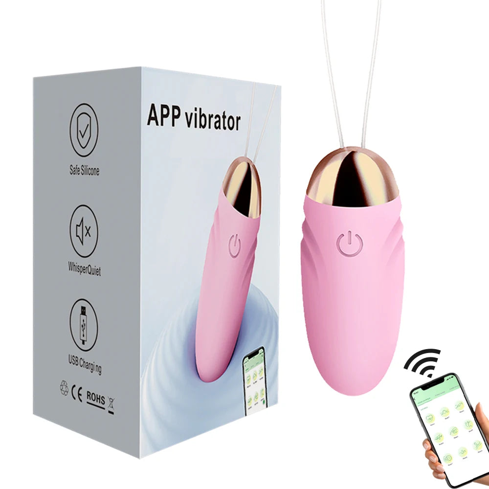 Wireless Bluetooth APP-Controlled Dildo Vibrator – G-Spot & Clitoral Stimulator | Wearable Vibrating Egg for Women