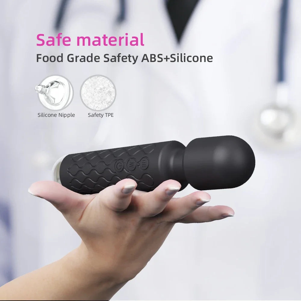 Powerful USB Rechargeable Clitoris & G-Spot AV Vibrator Massager