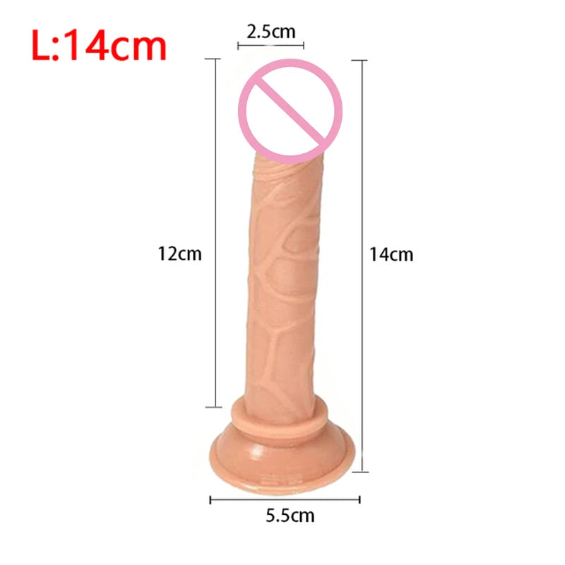 Realistic Dildos for Women – Non-Vibrating Sex Toy for Couples | Crystal Jelly Mini Penis for Vagina & Anal Play