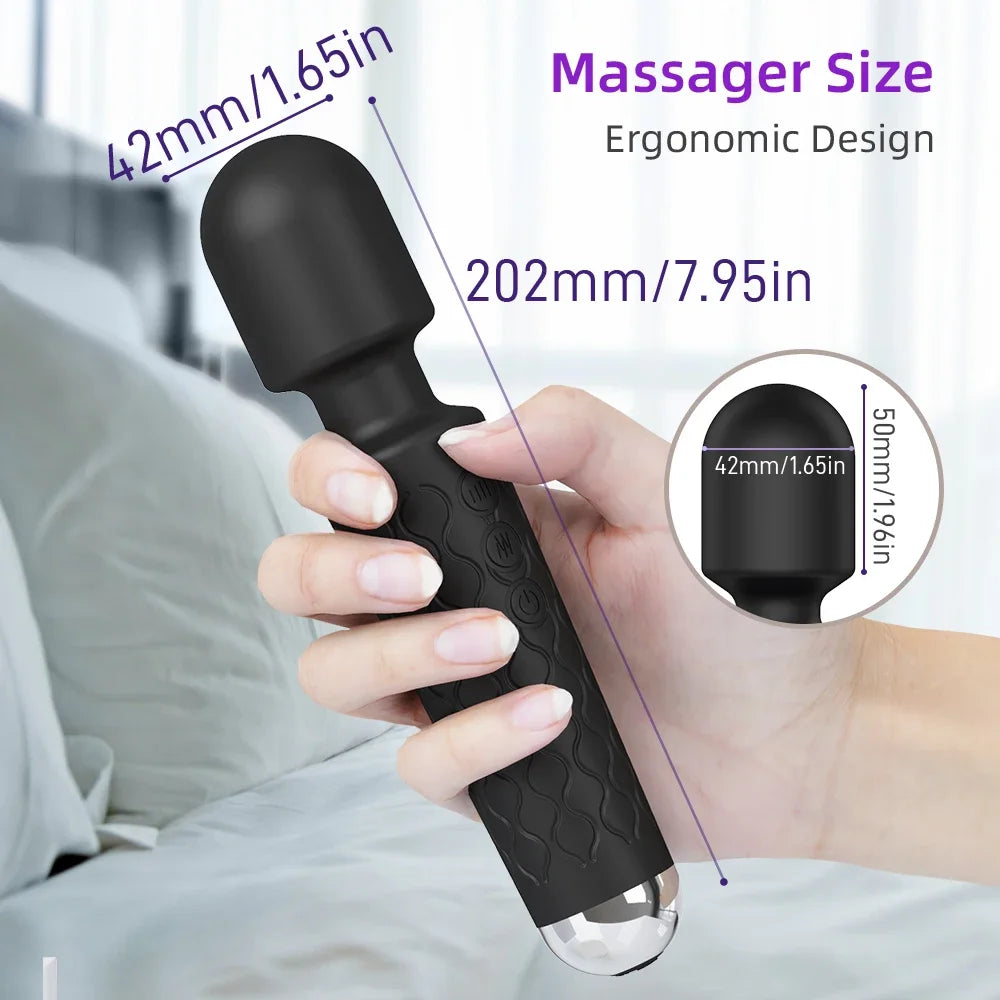 Powerful USB Rechargeable Clitoris & G-Spot AV Vibrator Massager