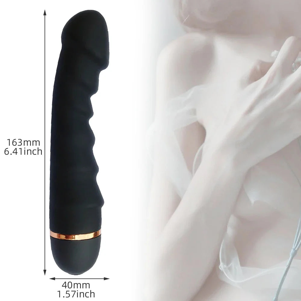 Realistic Silicone Dildo Vibrator – 20 Modes for G-Spot & Clitoral Stimulation