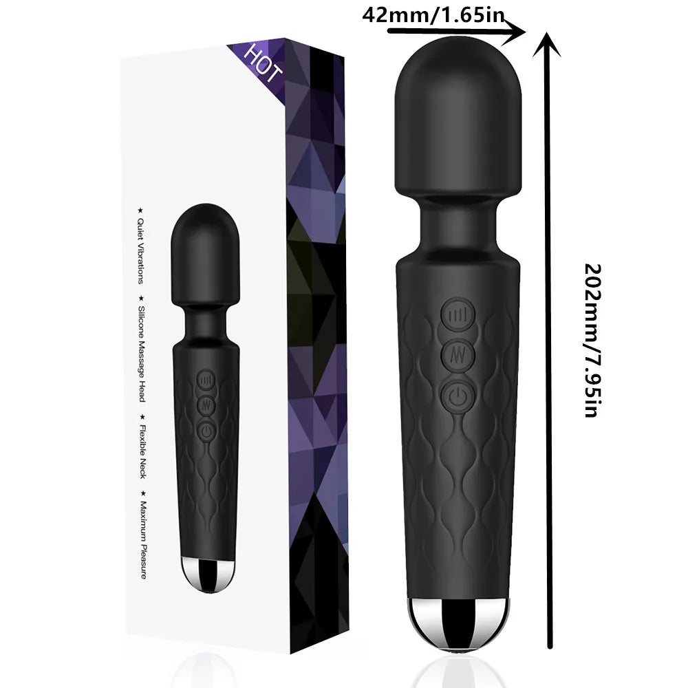 Powerful USB Rechargeable Clitoris & G-Spot AV Vibrator Massager