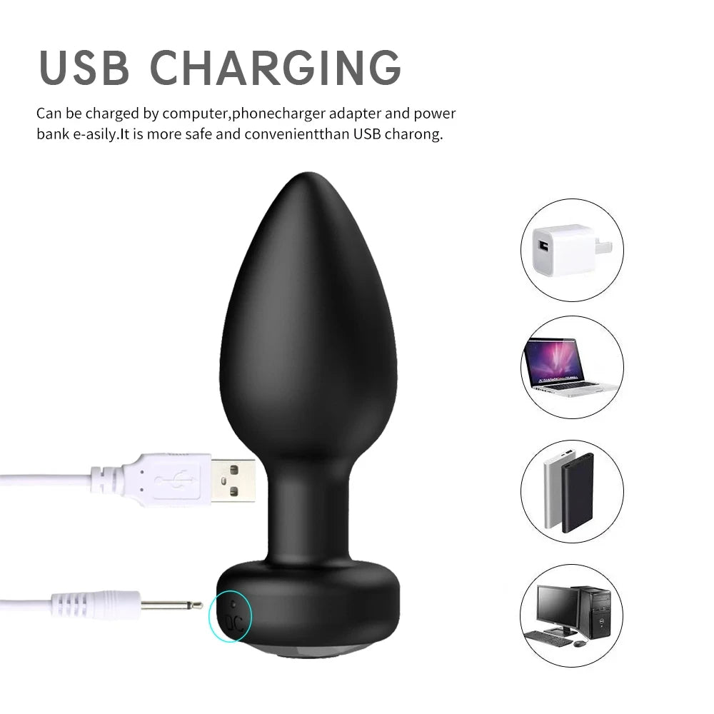 10-Speed Remote Control Anal Plug Vibrator – Prostate & G-Spot Pleasure for All