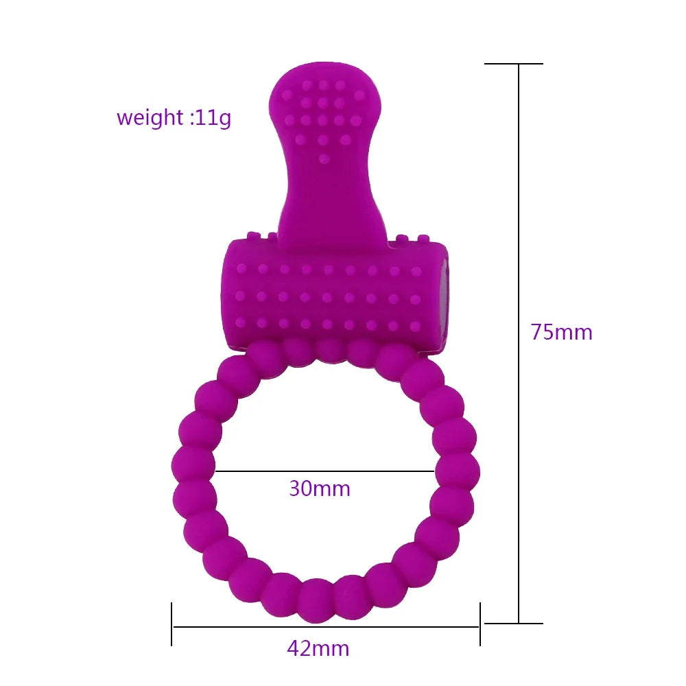Vibrating Cock Ring – Penis Vibrator for Men & Couples | Chastity Cage Masturbator | Adult Erotic Toy