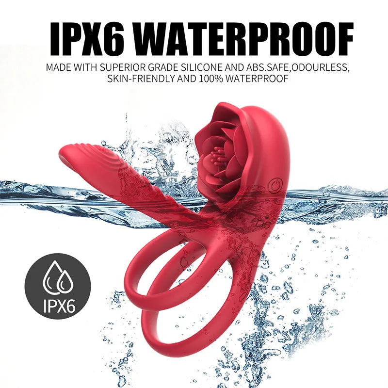 Nine-Frequency Penis Ring Vibrator – Dual-Motor, Two-Point Pleasure for Couples