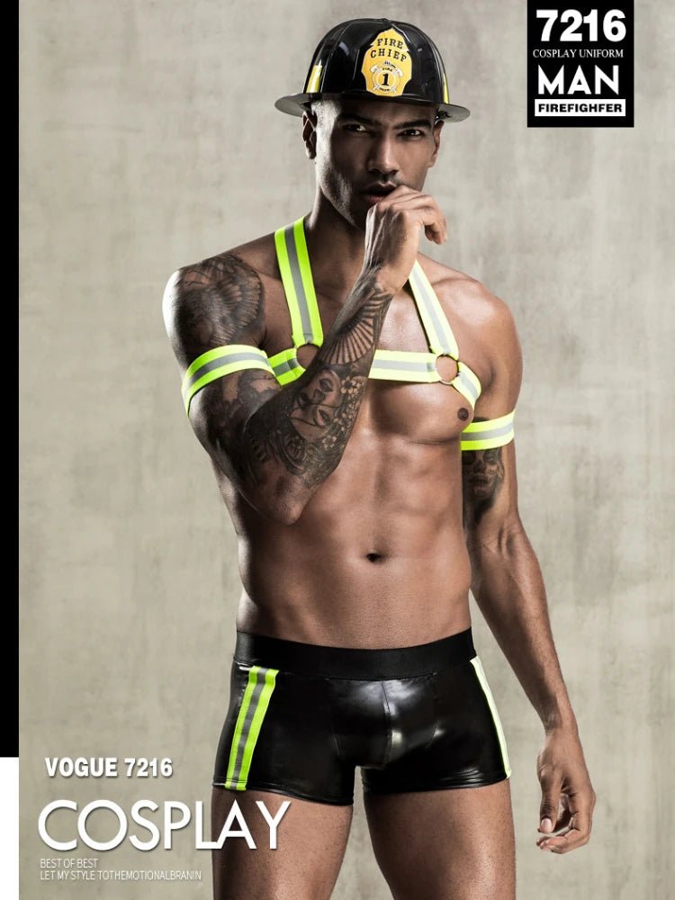 Men’s Erotic Firefighter Costume – Sexy Cosplay Uniform & Roleplay Lingerie