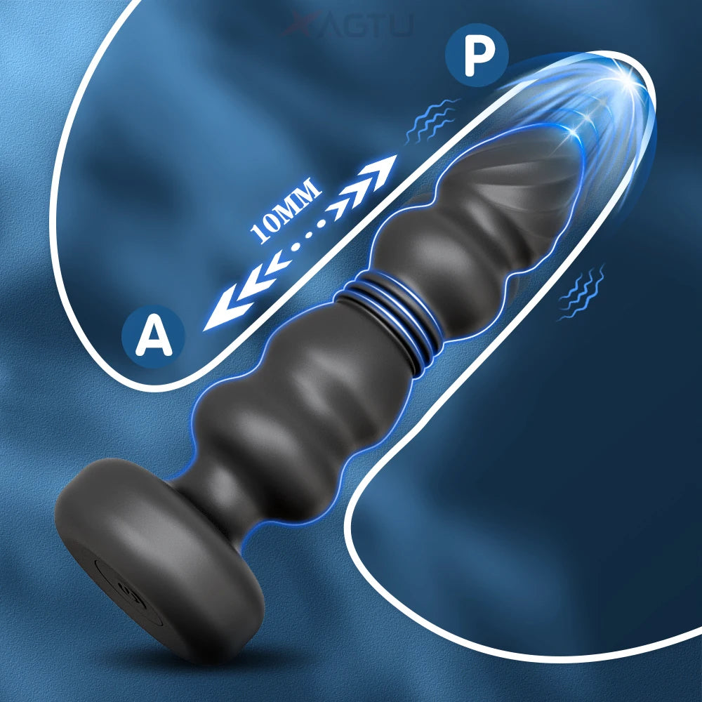 Thrusting Anal Plug Vibrator – Prostate & G-Spot Massager for Ultimate Stimulation