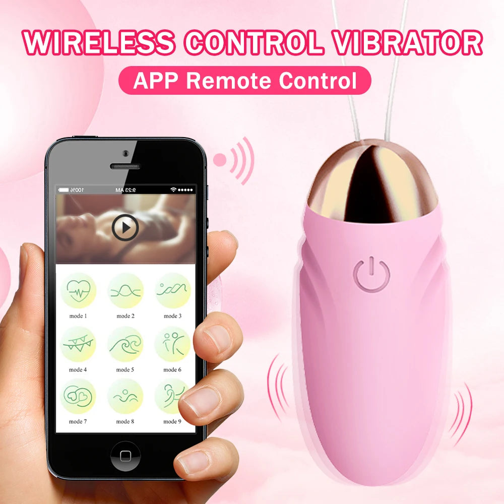 Wireless Bluetooth APP-Controlled Dildo Vibrator – G-Spot & Clitoral Stimulator | Wearable Vibrating Egg for Women