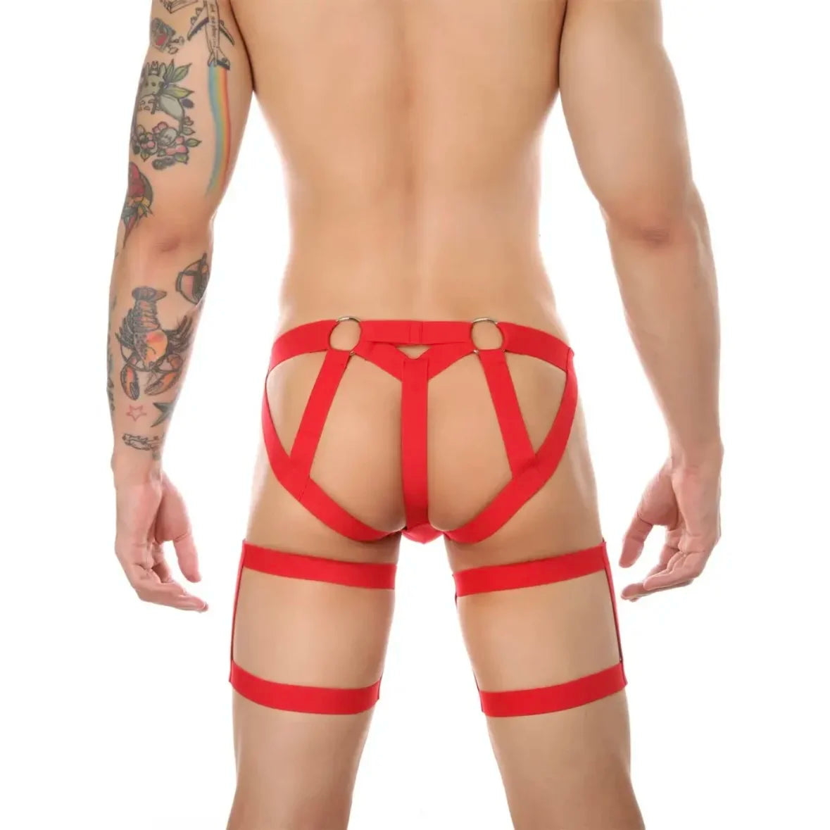 Men’s G-String Thong – Erotic Cotton Pouch with Open Back & Transparent Mesh Lingerie