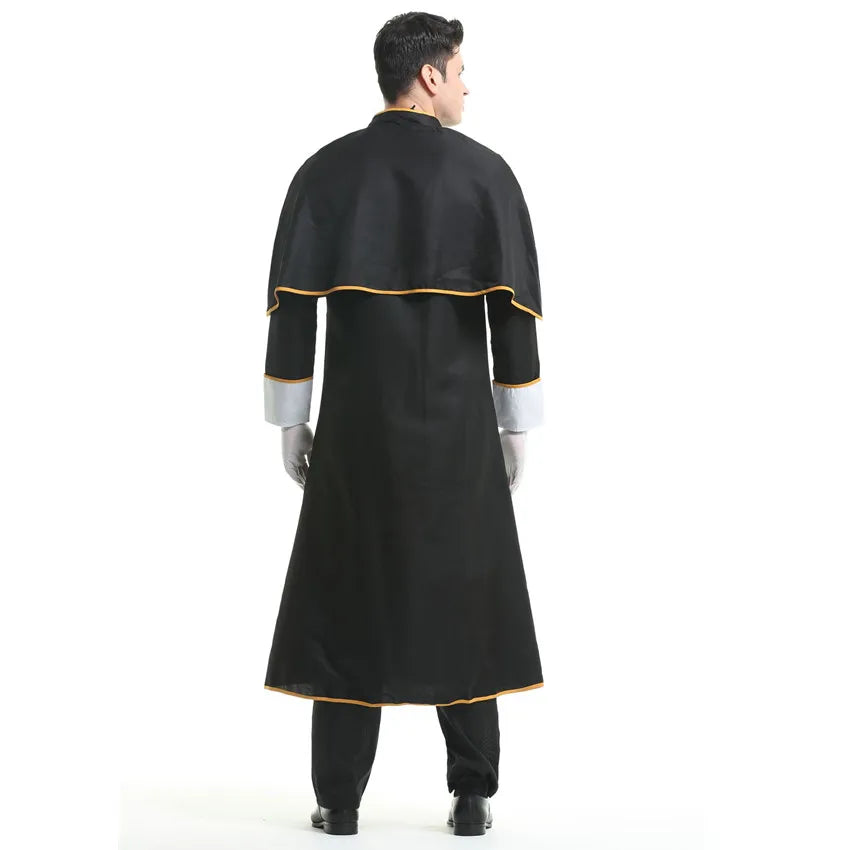Priest & Nun Couple Halloween Costume – Medieval Religious Cosplay Outfit for Men & Women