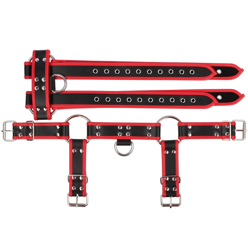 Fetish Faux Leather Chest Harness for Men – Adjustable Bondage Cage Rave Belt