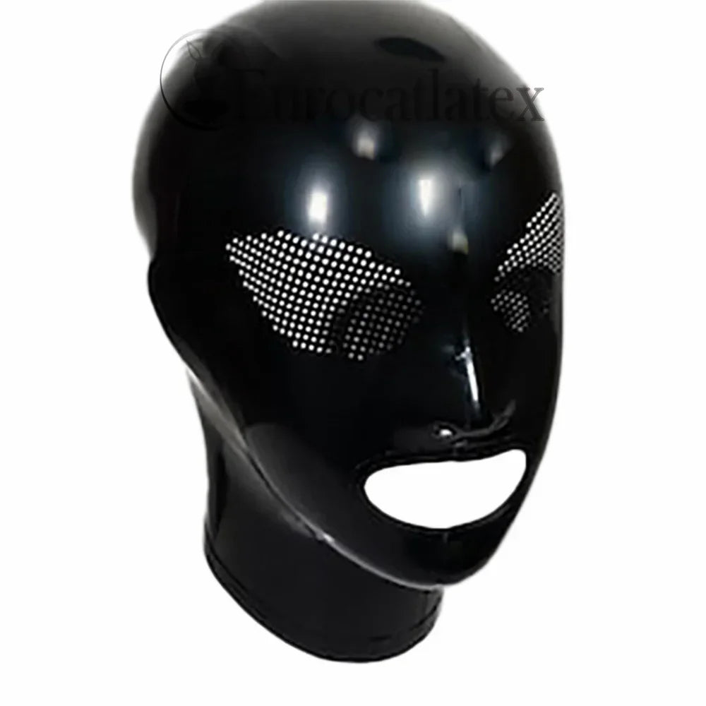 Latex Gloves for Men – Clear Transparent Rubber Gloves, Seamless Mask Hood, Unisex Fetish Molding