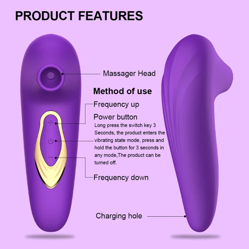 Clitoral Massager Vibrator – G-Spot, Nipple & Oral Sex Suction Stimulator | Female Masturbator Adult Sex Toy