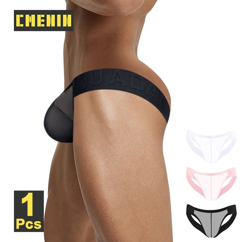CMENIN Sexy Hip Raise Men's Thongs – Ultra-thin Ice Silk Transparent Mesh Breathable Underwear | G-string & Thong for Men
